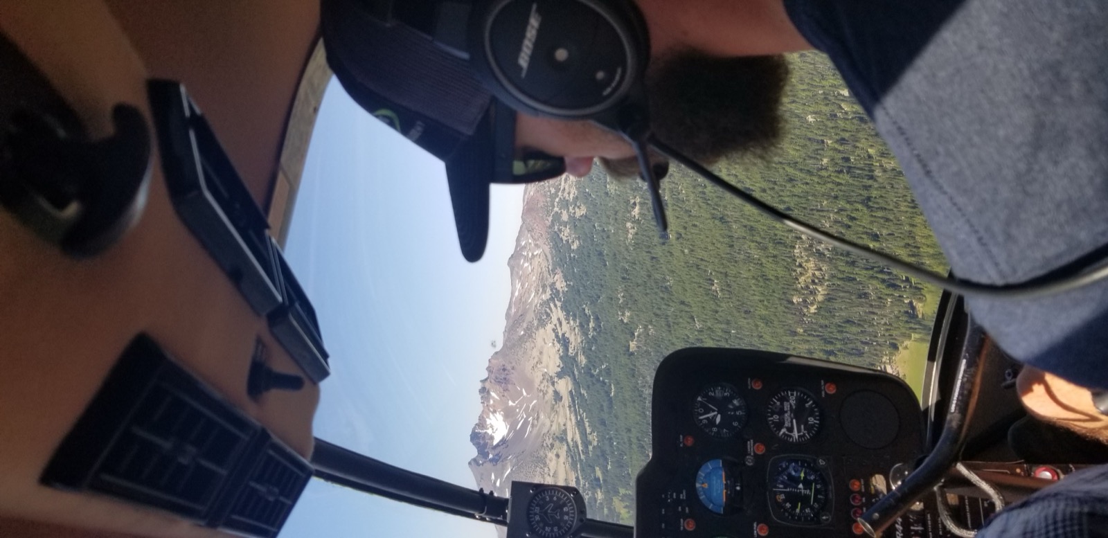 Matthew Smith flying over mountains