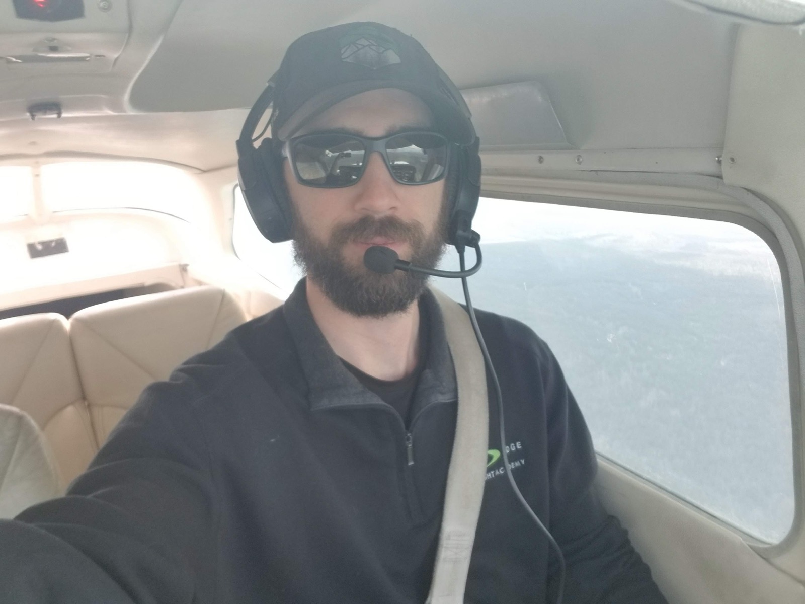 Matthew Smith, founder of Flight Token, in the cockpit