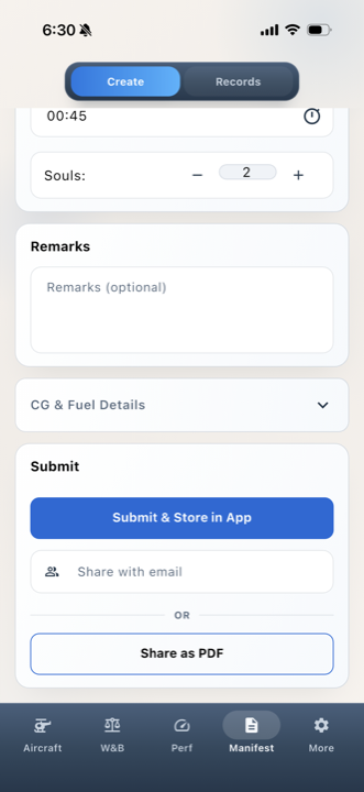 Manifest creation and PDF sharing